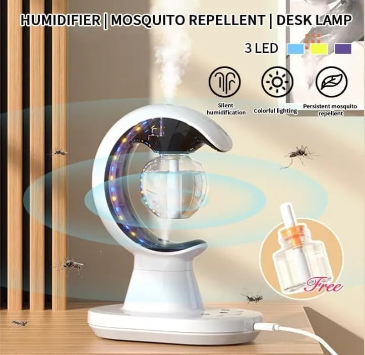 Mosquito Killer Lamp with Humidifier USB Rechargeable 3-6h Spray