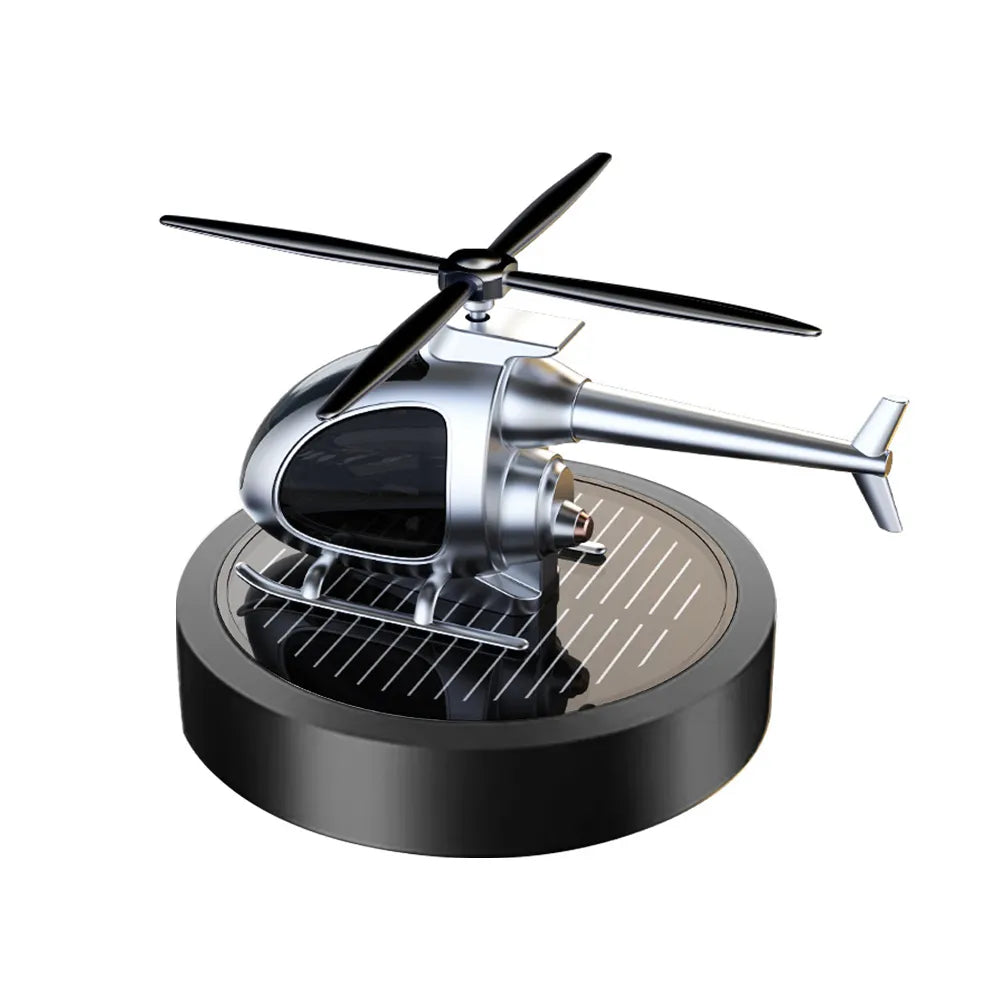 Solar-Powered Helicopter Car Air Freshener – Quiet & Automatic Rotation