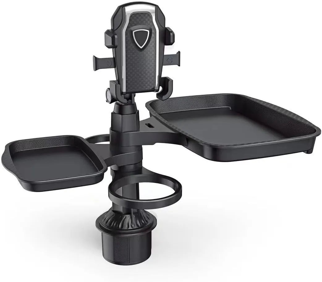 5-in-1 Adjustable Car Cup Holder – Phone & Snack Tray, Rotatable