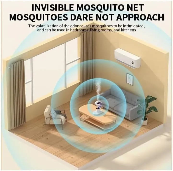Mosquito Killer Lamp with Humidifier USB Rechargeable 3-6h Spray