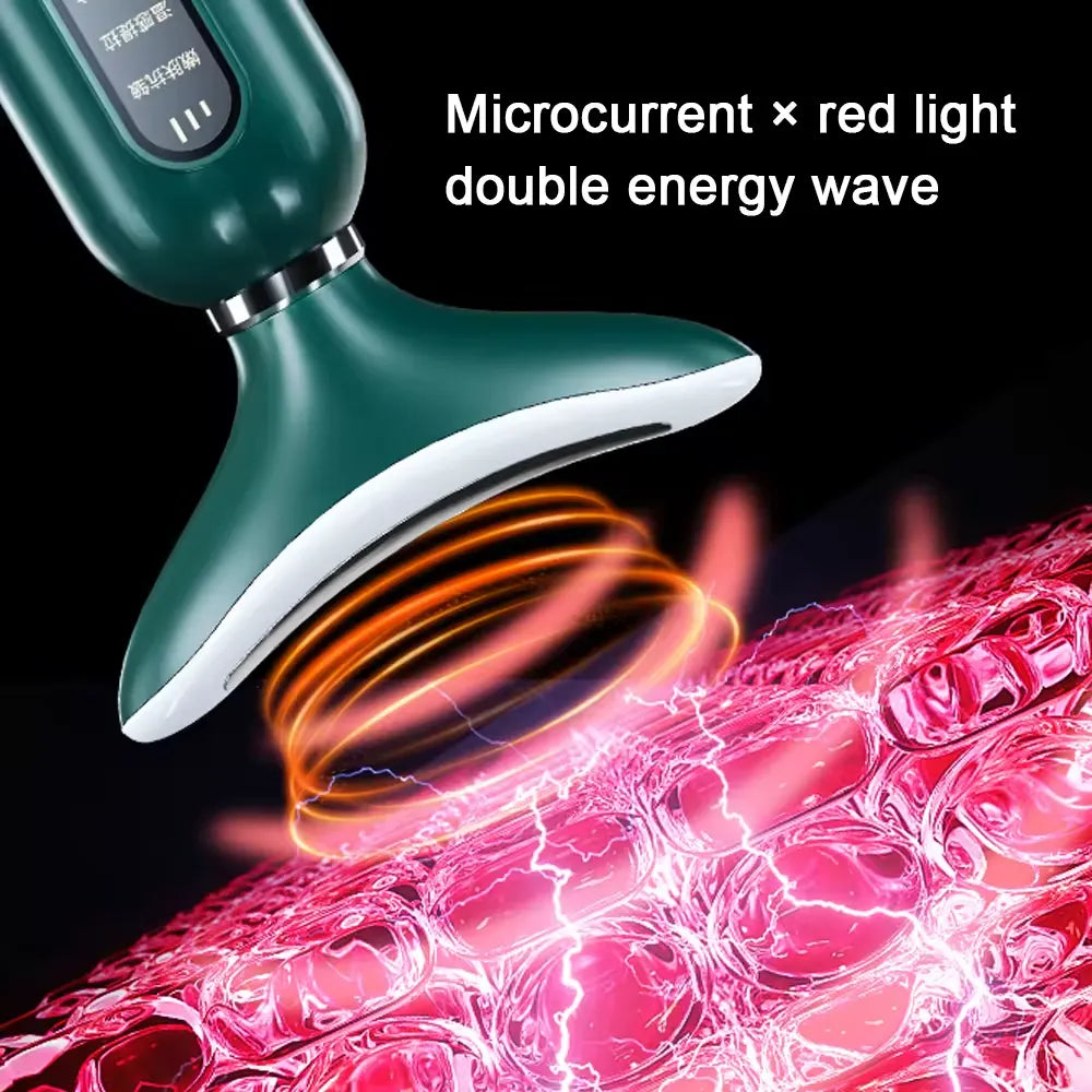 3-Color LED Face & Neck Massager - Anti-Wrinkle & Skin Tightening