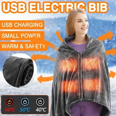 Electric Heated Plush Blanket – USB, Fast Heating, Soft Coral Fleece