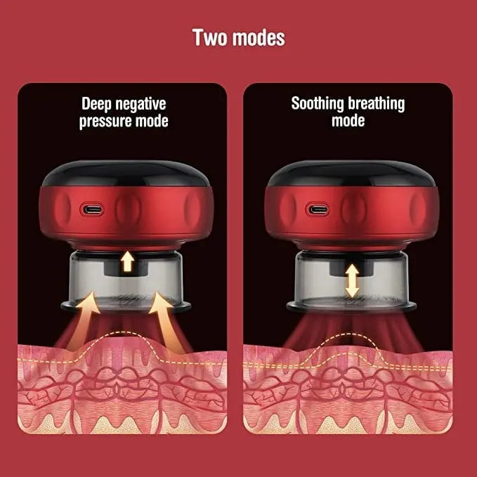 Smart Breathing Cupping Massager with Red Light Therapy