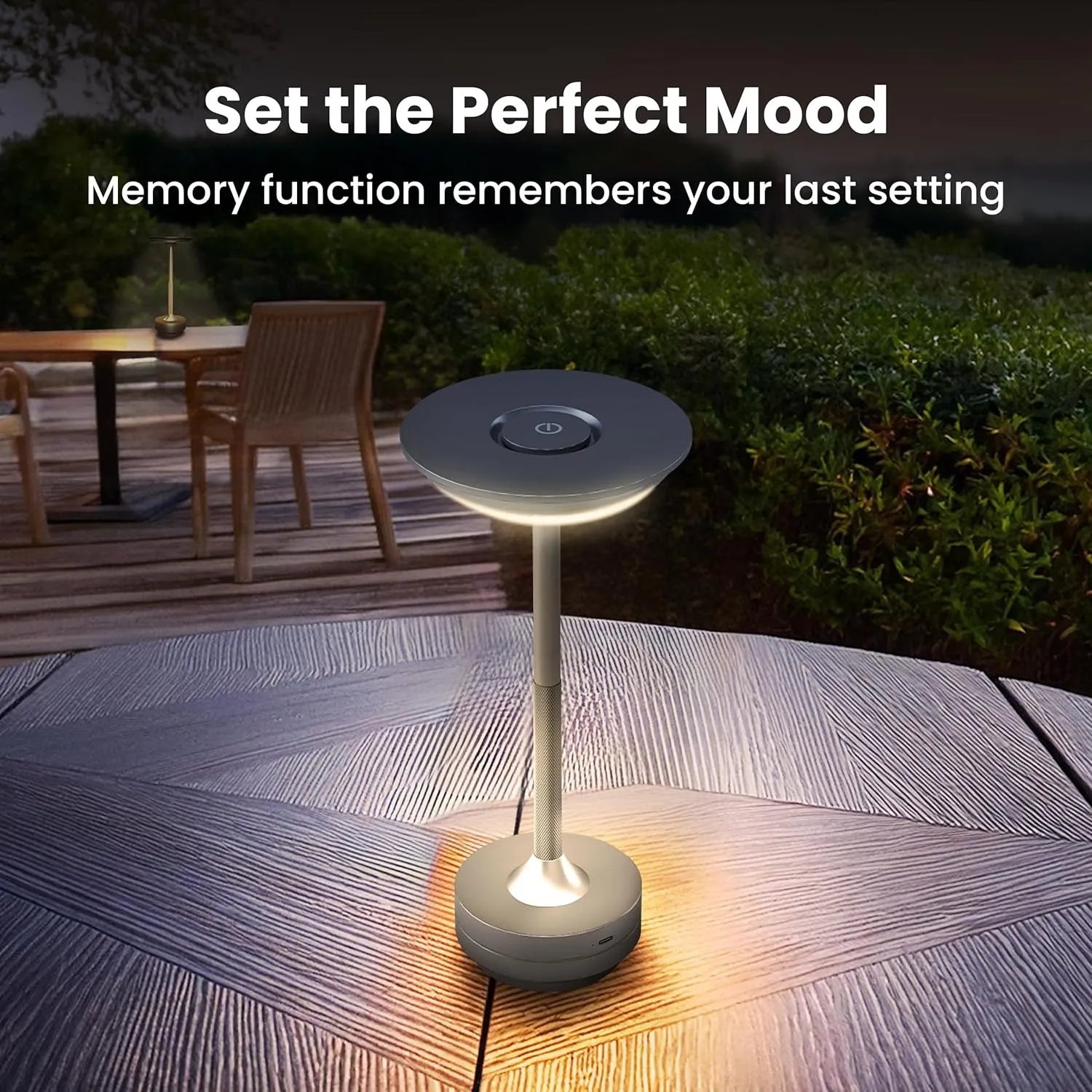 Electric Touch Table Lamp – Portable, Rechargeable & Dimmable Light