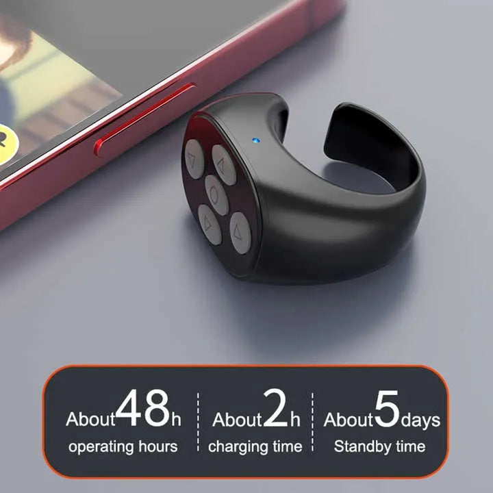 Wireless Bluetooth Remote Control Ring – Scroll, Selfie, Swipe & More