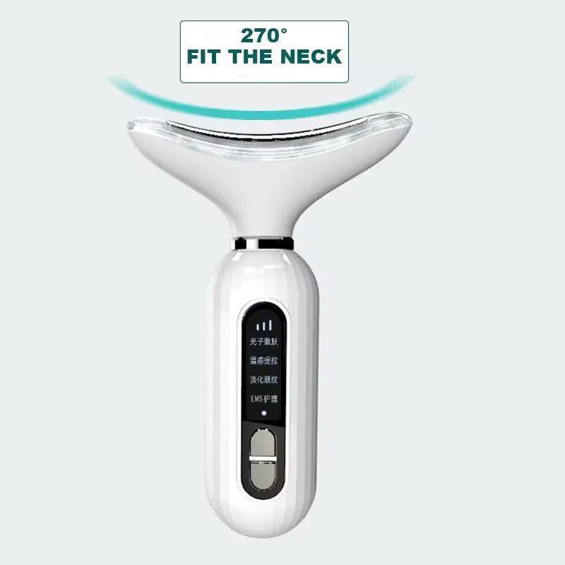 3-Color LED Face & Neck Massager - Anti-Wrinkle & Skin Tightening