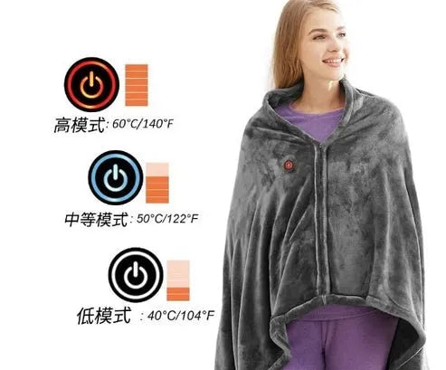 Electric Heated Plush Blanket – USB, Fast Heating, Soft Coral Fleece