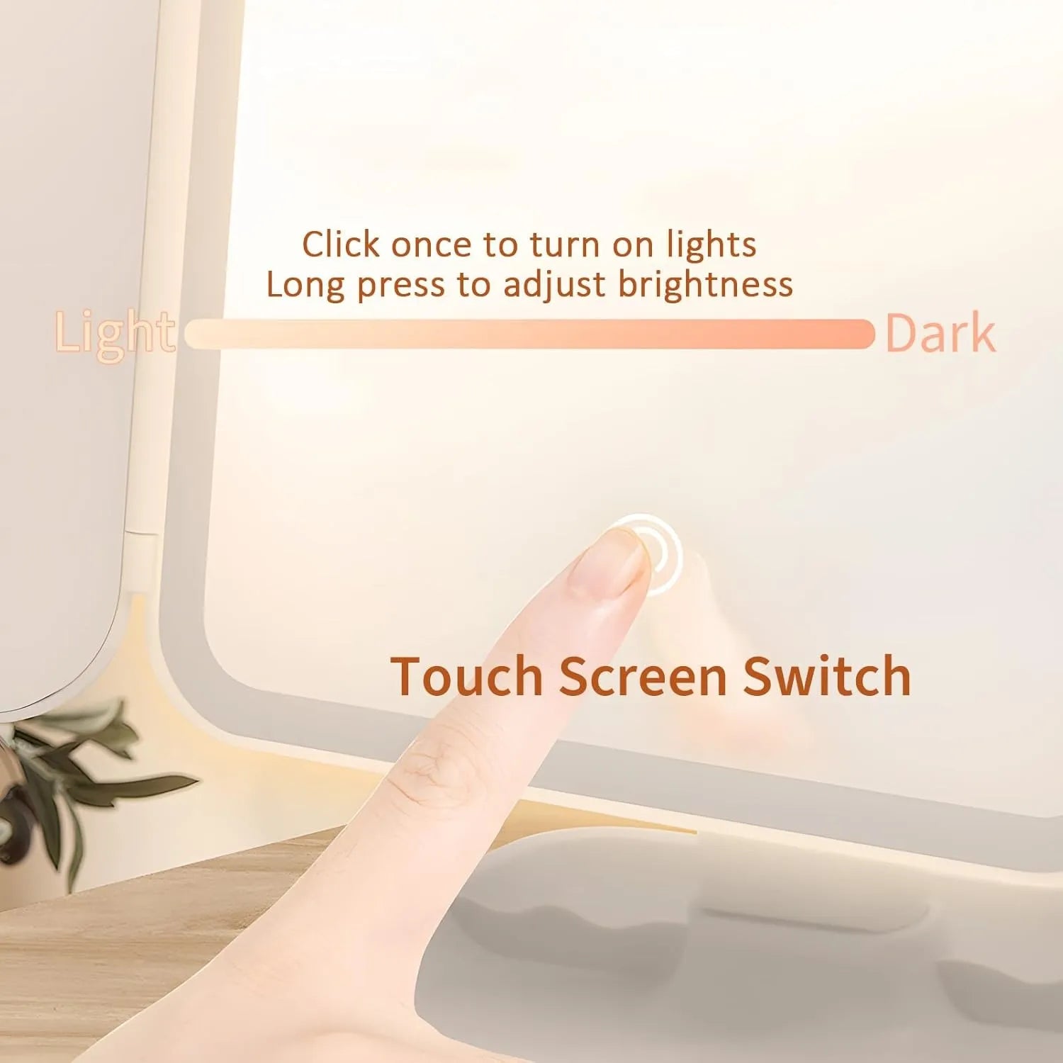 3-Fold Lighted Makeup Mirror with 3X/2X/1X Magnification & LED Lights