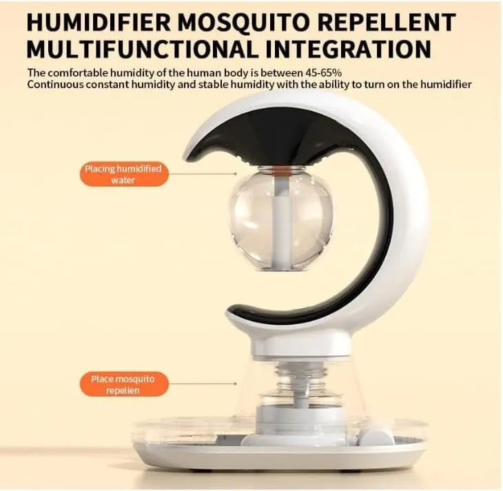 Mosquito Killer Lamp with Humidifier USB Rechargeable 3-6h Spray